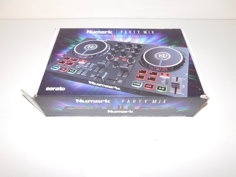 SERATO NUMARK PARTY MIX DJ CONTROLLER WITH BUILT-IN LIGHT SHOW (QPR55)