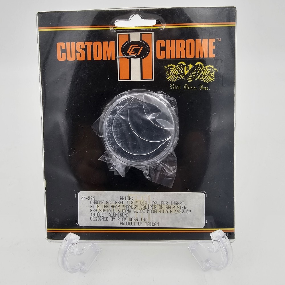 Custom Chrome 46-224 Rick Doss Billet Eclipsed Caliper Insert 87-up Harley - NOS