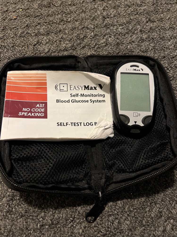 EASY MAX V Blood Glucose Speaking Single Meter Black