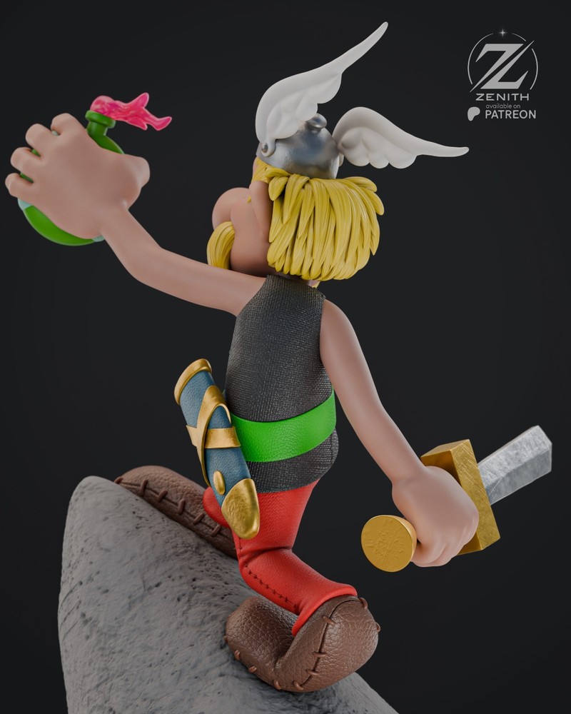 Asterix And Obelix Statue 3D Printed Kit Unpainted/Unassembled