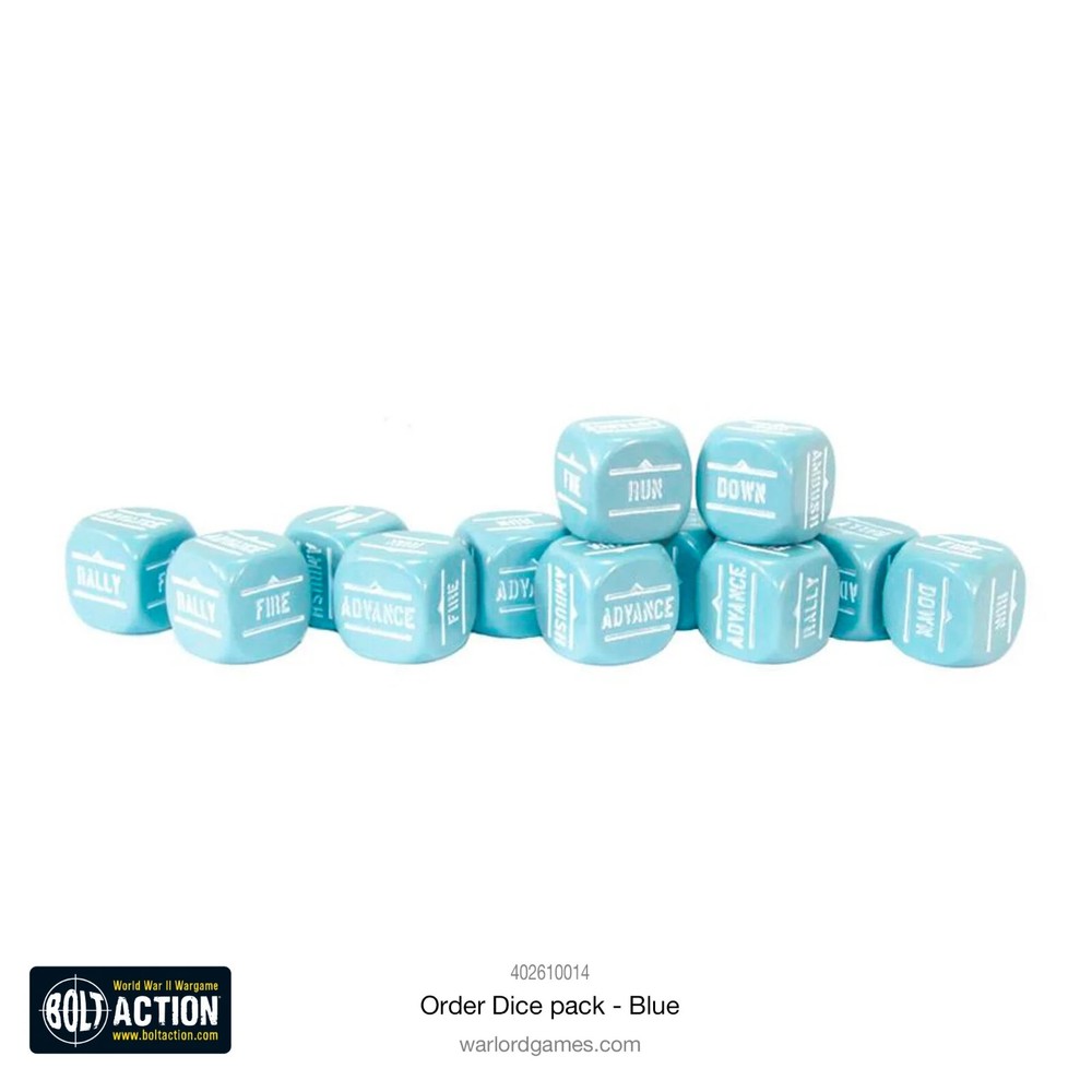 Warlord Games Bolt Action Orders Dice Pack - Blue