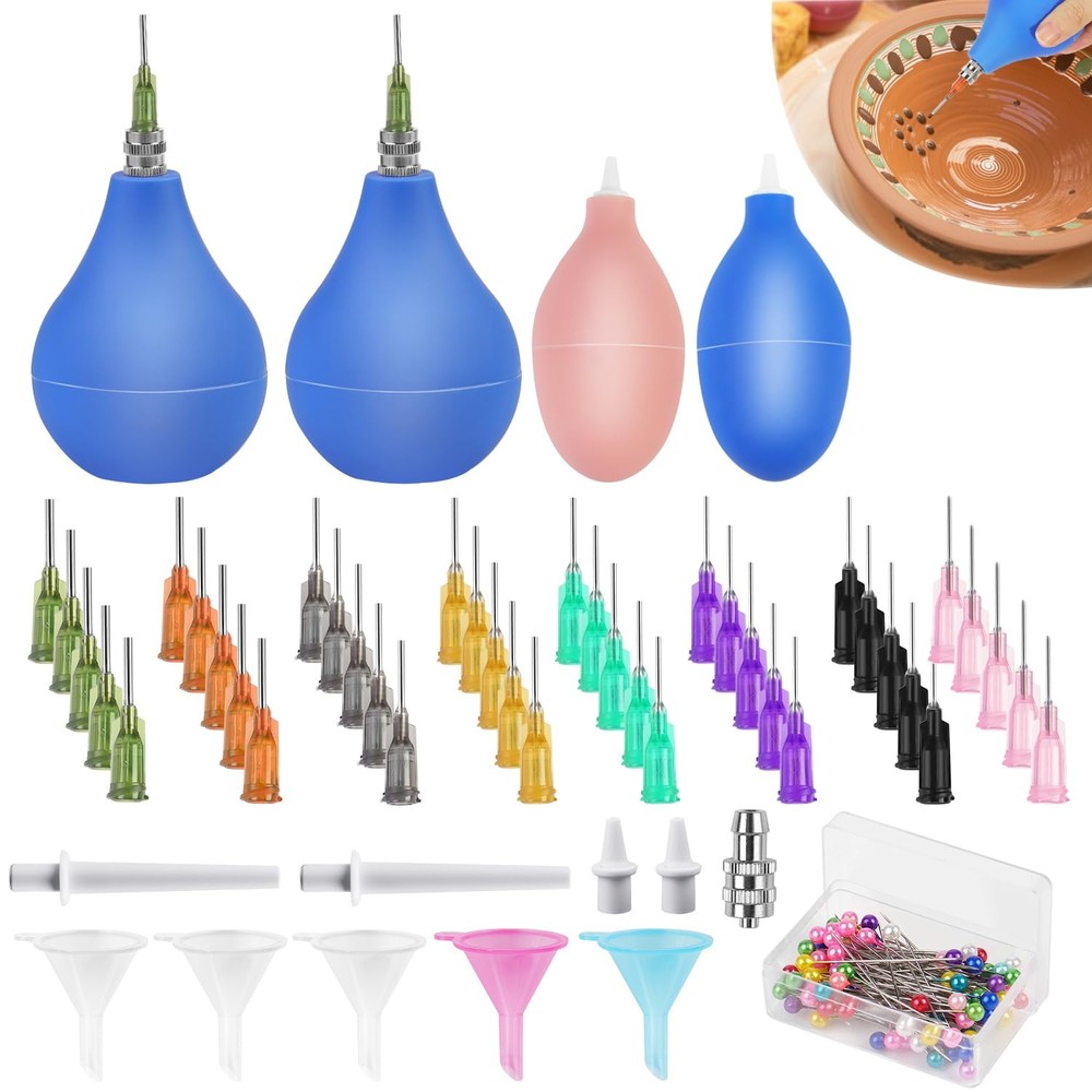 150 PCS Pottery Tools Supplies Ceramic Precision Applicator, Multicolor