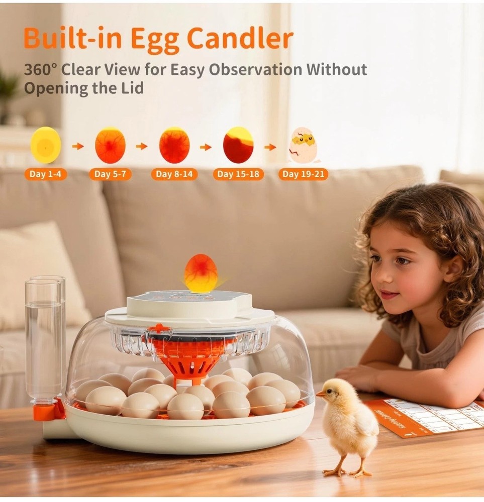 APDOE Egg Incubators for Hatching Eggs, Temperature and Humidity Control