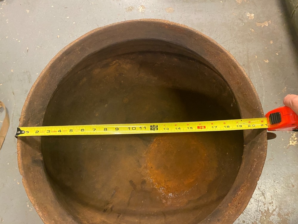 Antique 3 Legged Cast Iron 21" Caldron