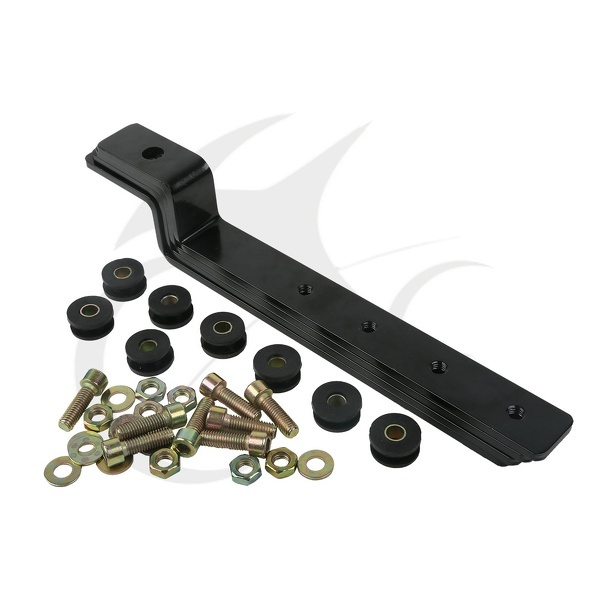 Universal Black Hard Saddlebag Support Bars Mounting Bracket Kit Fit For Harley