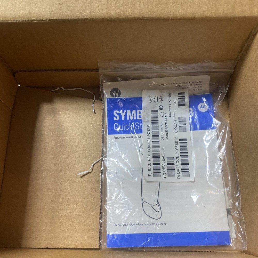 MOTOROLA LS2208-SR20007R-UR BARCODE SCANNER KIT (BR6.3)