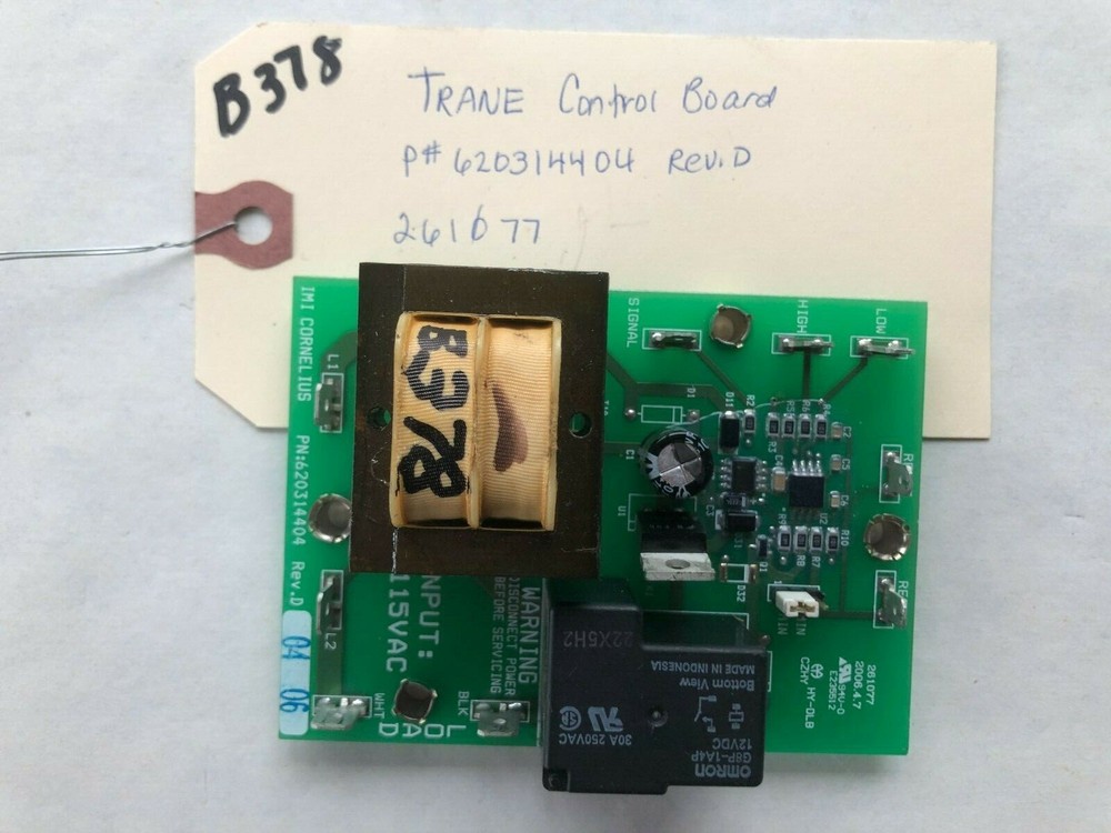 B378  TRANE / IMI Cornelius 620314404 control panel  LATEST REVISION D