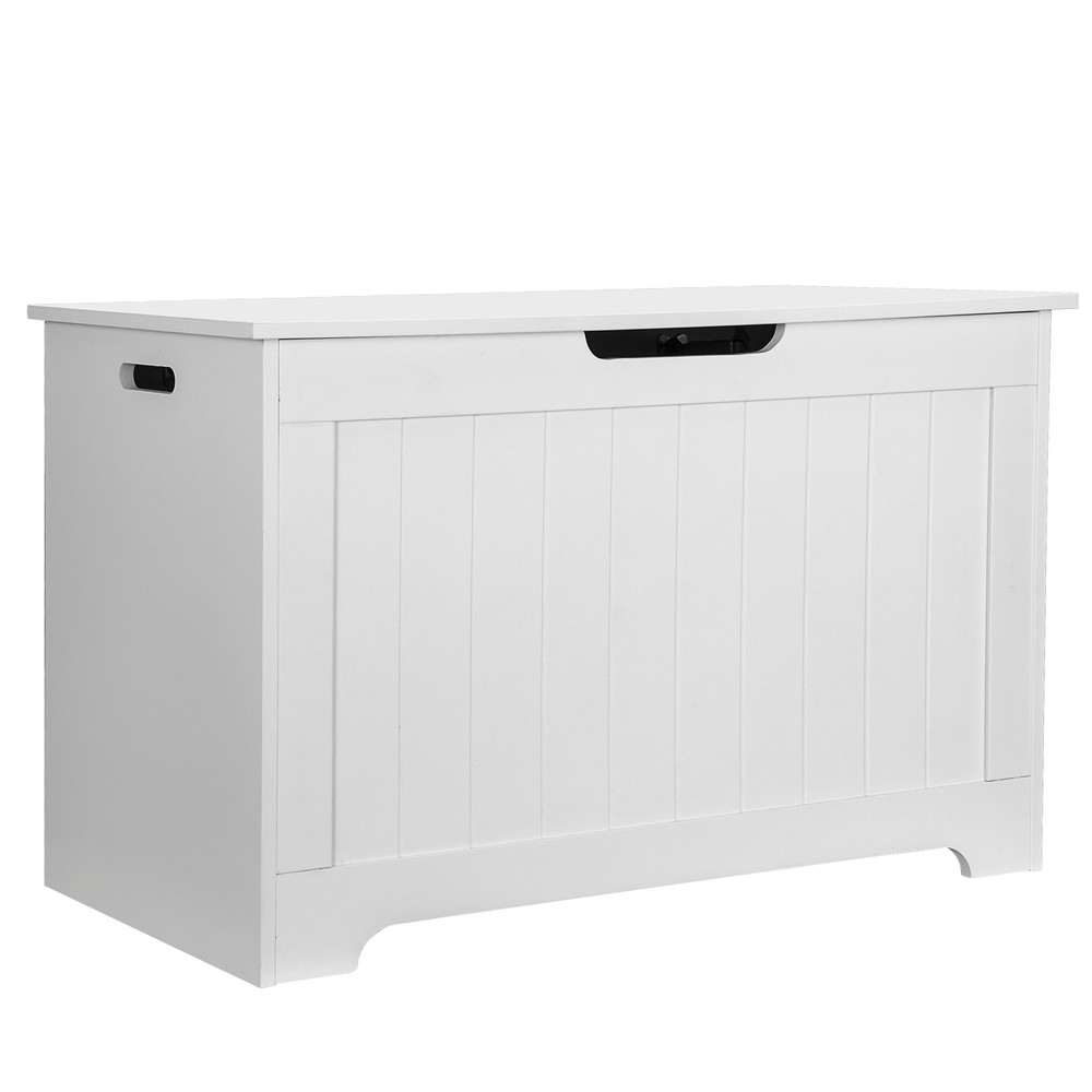Box Entryway Storage Chest Bench with Safety Hinge Organizer MDF Store Books