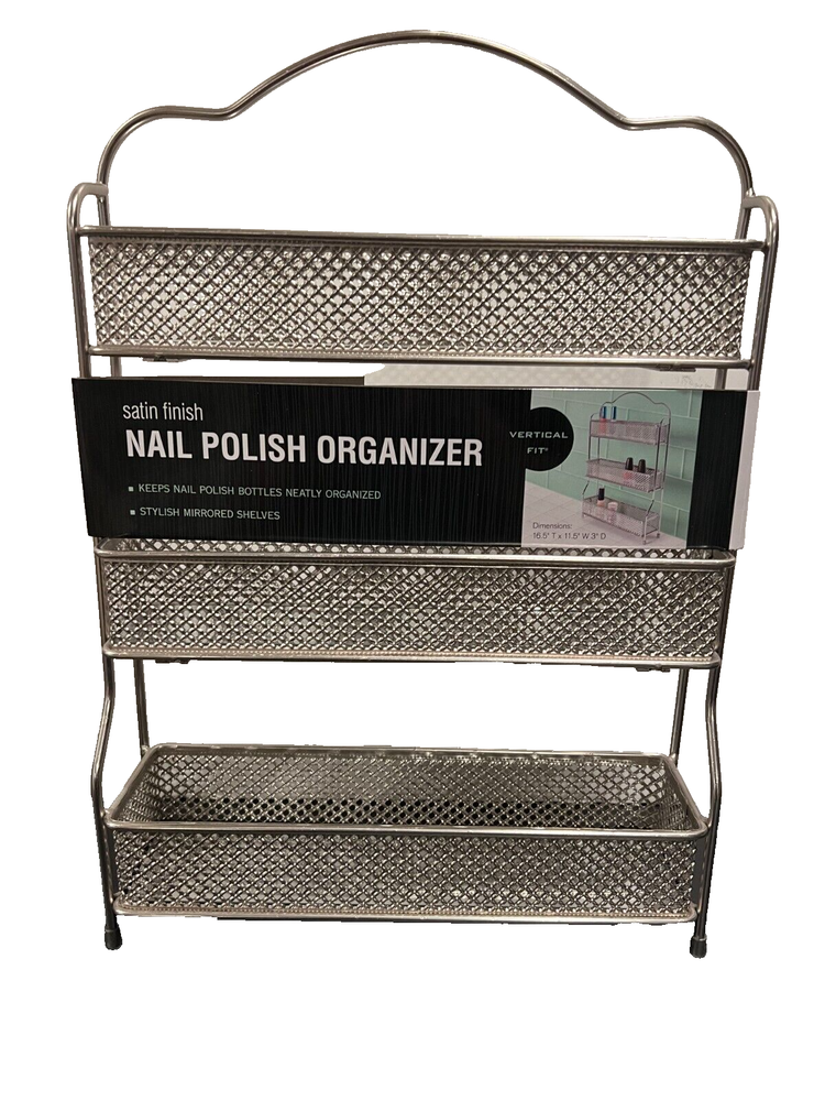 NAIL POLISH ORGANIZER Vertical Storage Solution Satin Finish