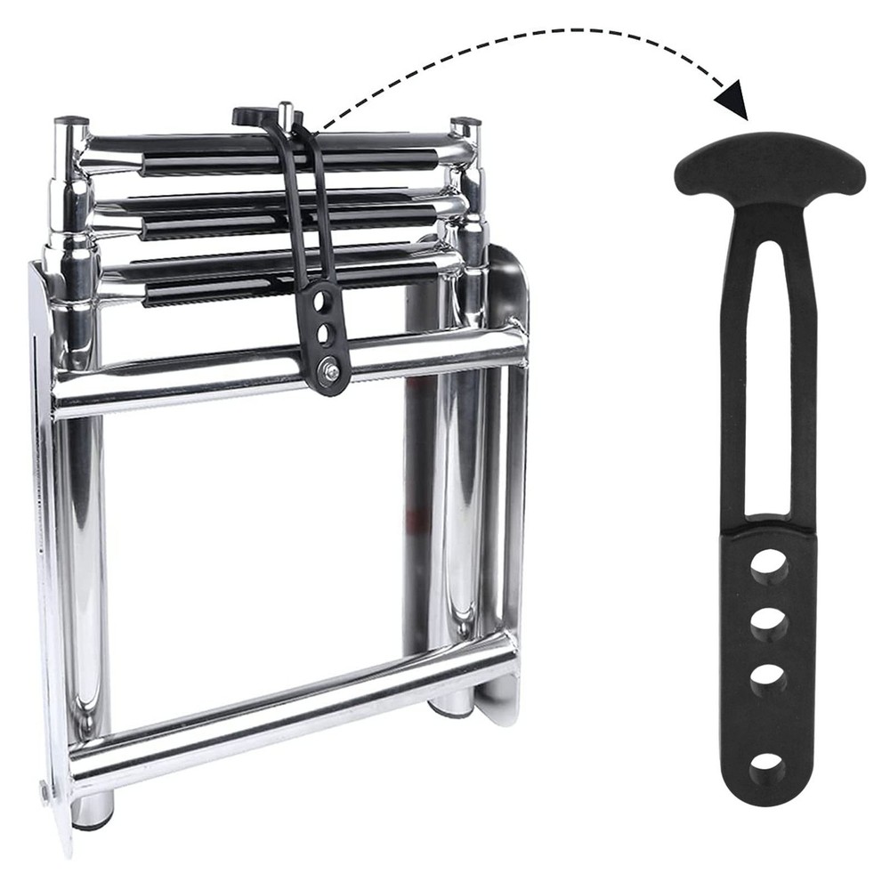 Boat Ladder Strap Black Rubber Boat Telescoping Ladder Strap With 4 Adjustable