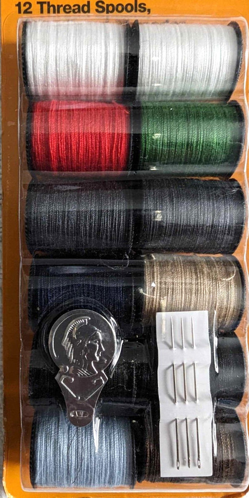 Fiskars 12 Thread Spools, 3 Needles, 1 Threader (2 Packs)