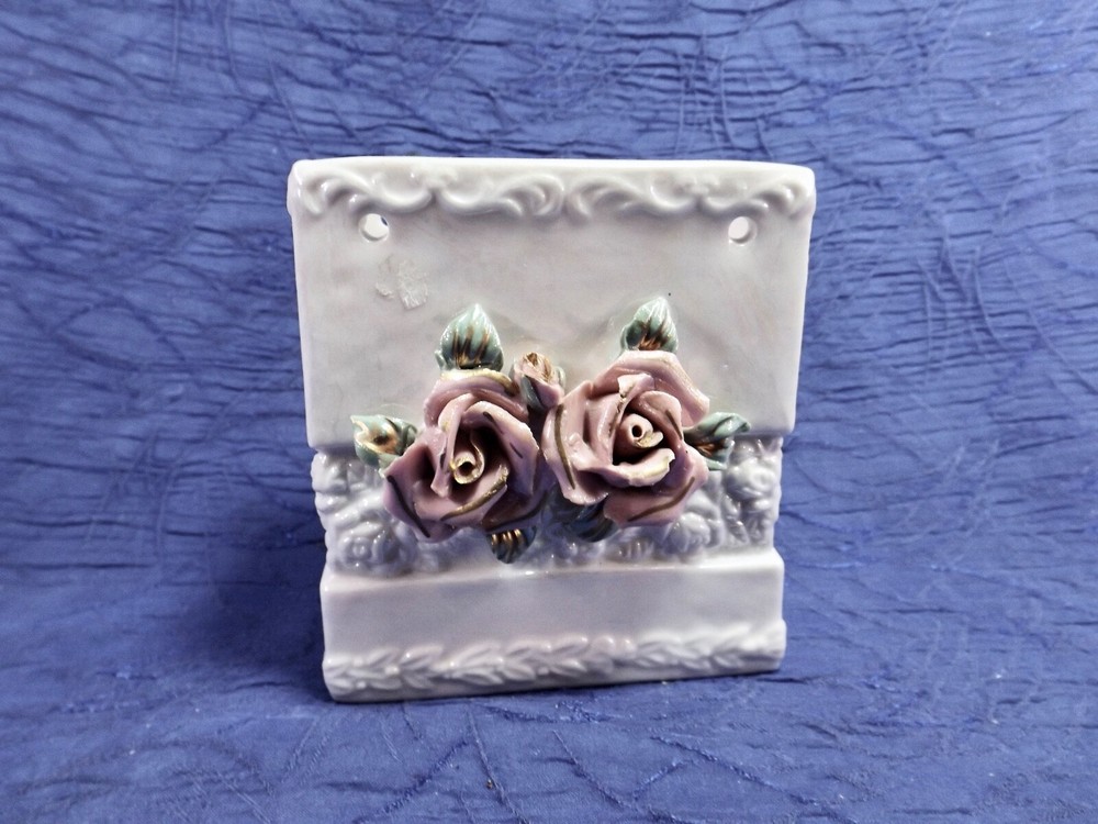 Rectangle Iridescent Floral Vase Decor