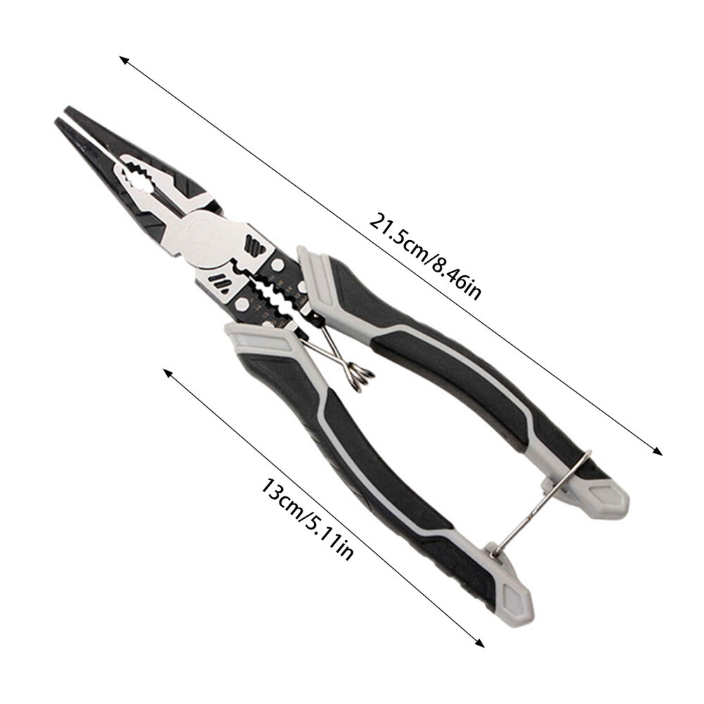 3Pcs Combination Pliers Set 8" Wire Cutter Stripper Diagonal Linemans Plier Tool