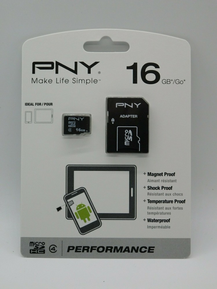 PNY 16GB MICRO SD HC PERFORMANCE CARD ~NEW IN PACKAGE~