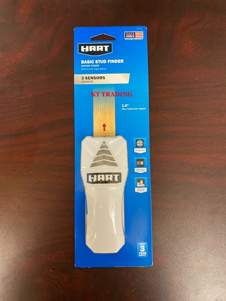 HART BASIC STUD FINDER 3-Sensors 1.0" DETECTION DEPTH DEEP SCAN Wood Metal Studs