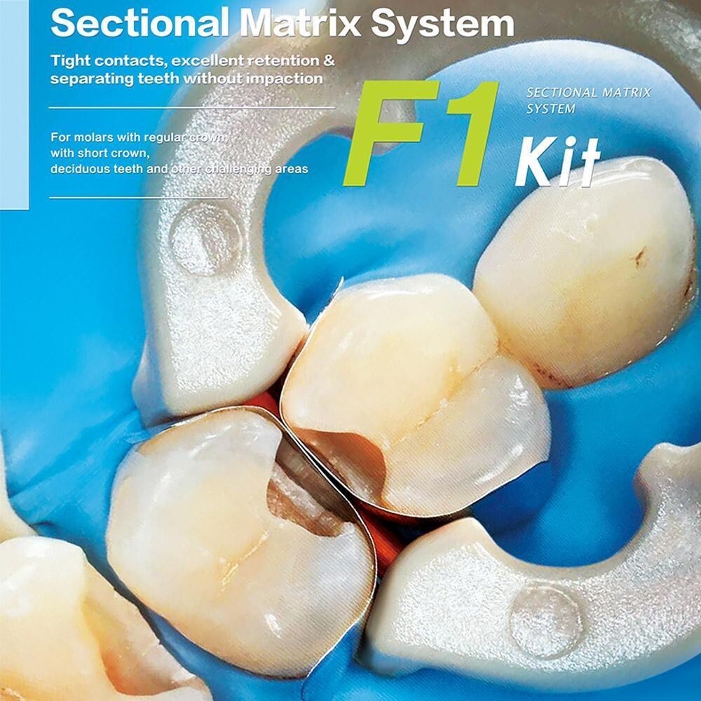 Dental Sectional Contoured Matrices Matrix Bands Clamping Separating Ring Kit