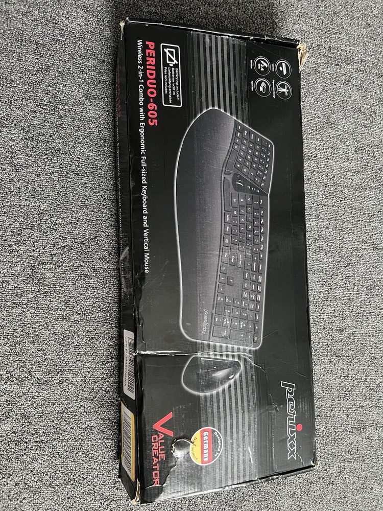 Perixx PERIDUO-605 Wireless Ergonomic Keyboard and Vertical Mouse