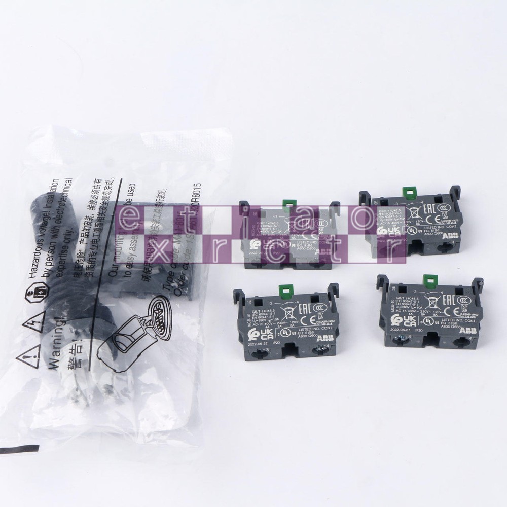 1x ABB Control Joystick Switch MJS6-40B with 4 MCB-10 Contacts Reset Type