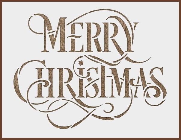 8"x10" Clear Plastic Stencil - Christmas (SC143)