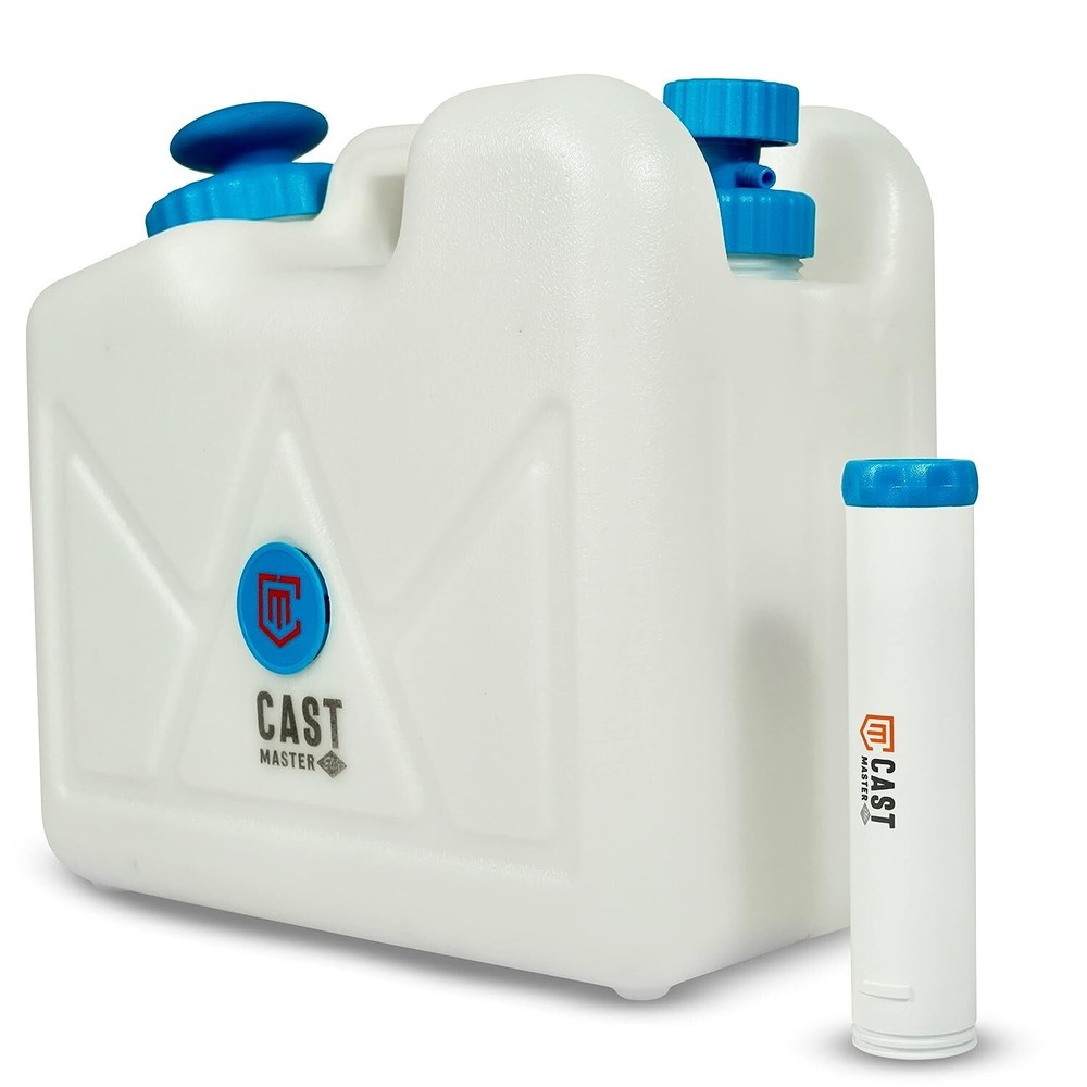 Portable Jerry Can with Pump and Water Filter Cast Master Elite Jerrycan Vesi