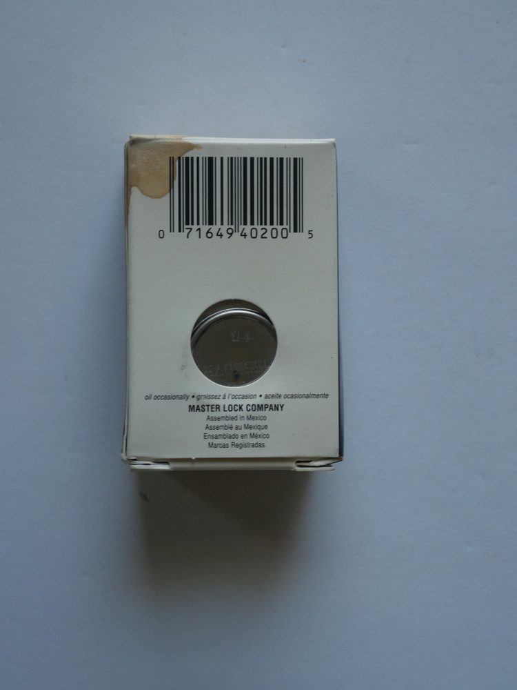 Master Lock 1525 Combination Padlock - New - Never Used