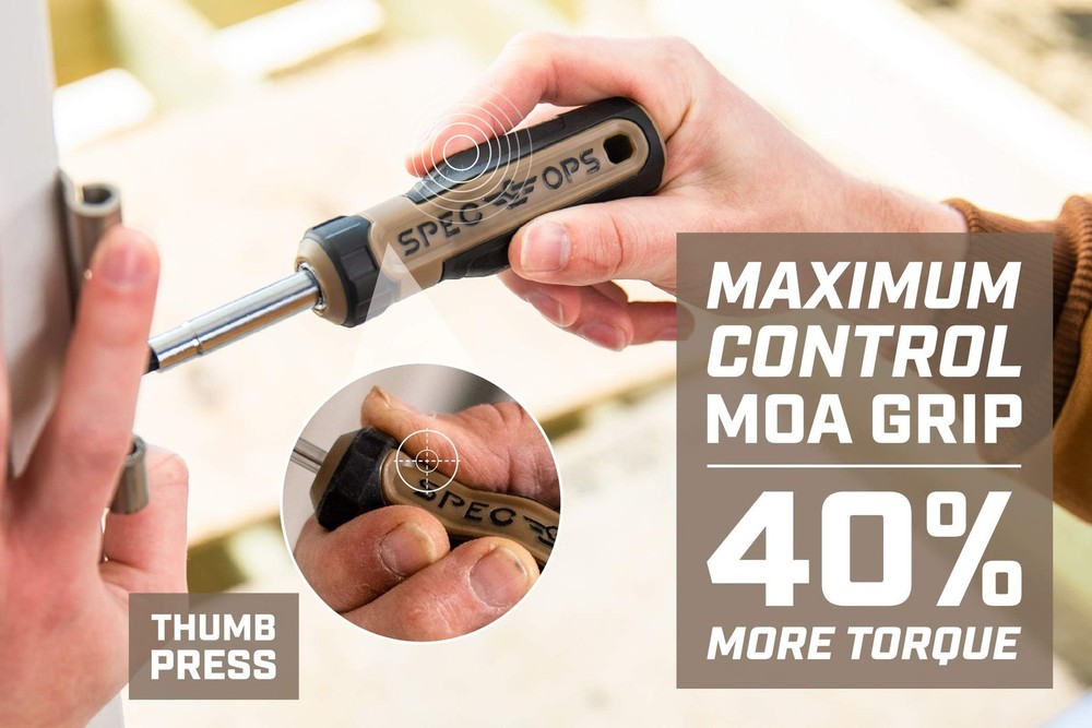 Spec Ops Tools Multi-Bit Screwdriver, 6-in-1, Magnetized Double-Sided Bits, C...