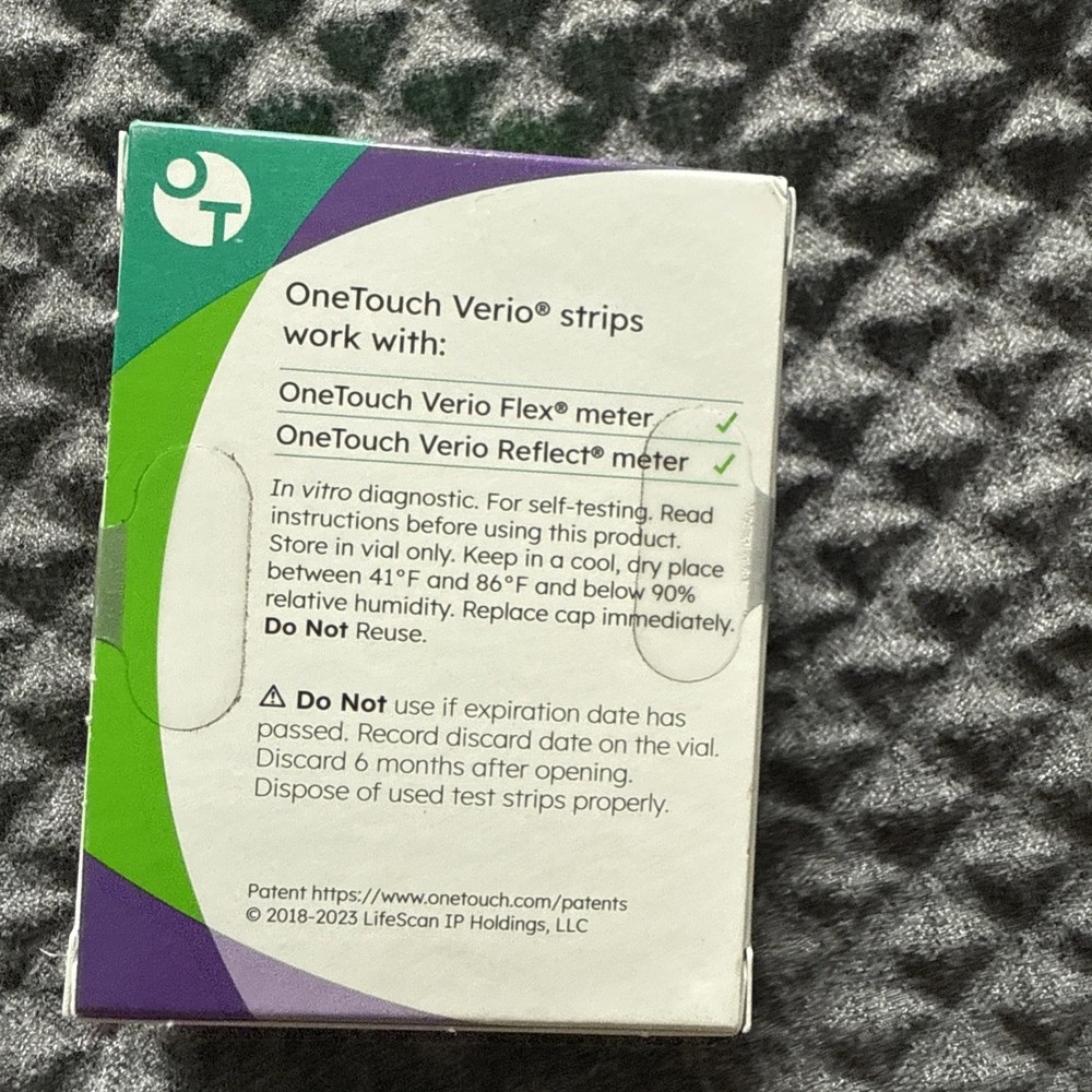 OneTouch Verio Glucose Blood Test Strips - 100 Count