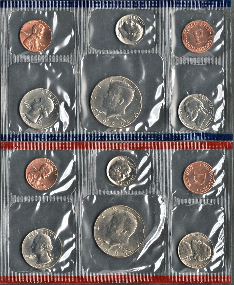 U.S. 1985 UNCIRCULATED SET IN ORIGINAL MINT PACKAGING (10 PC.)