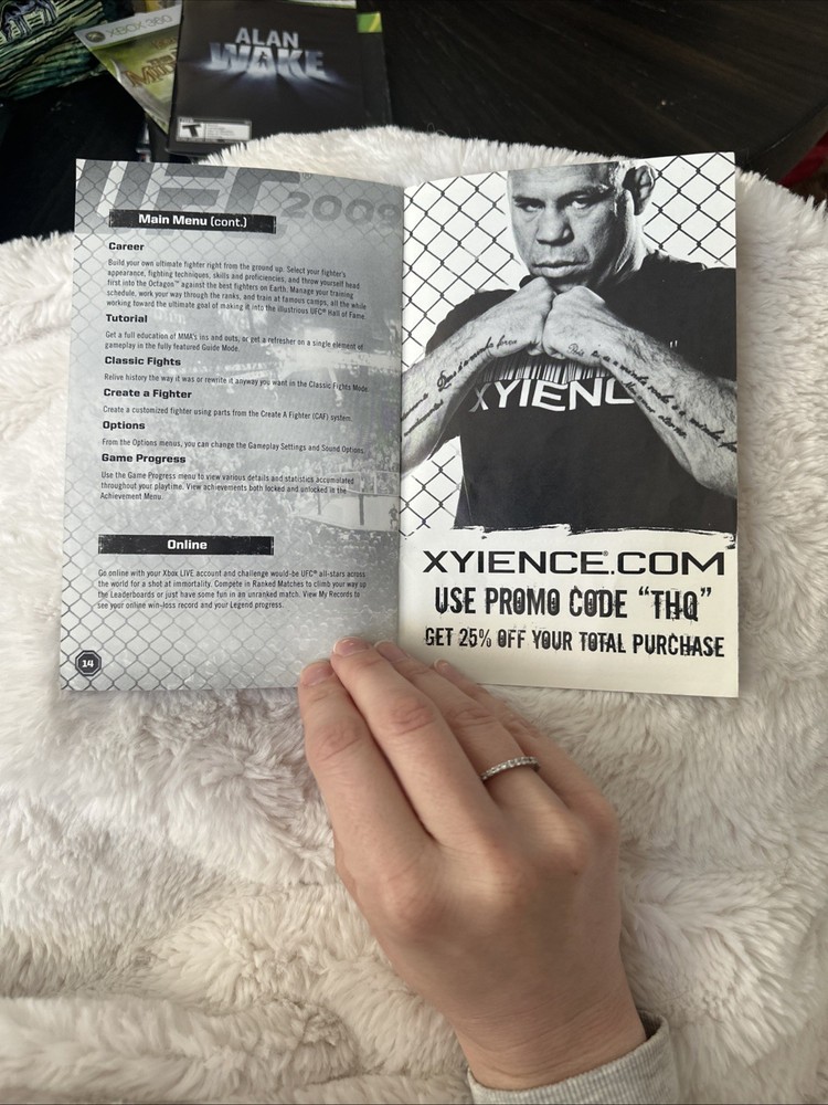 XBOX 360 Manual Only UFC 2009 Undisputed