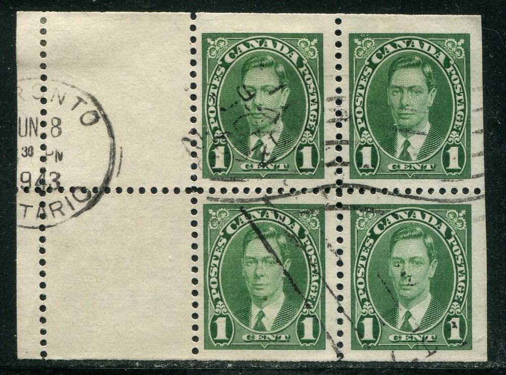 Canada #231a Used Booklet Pane