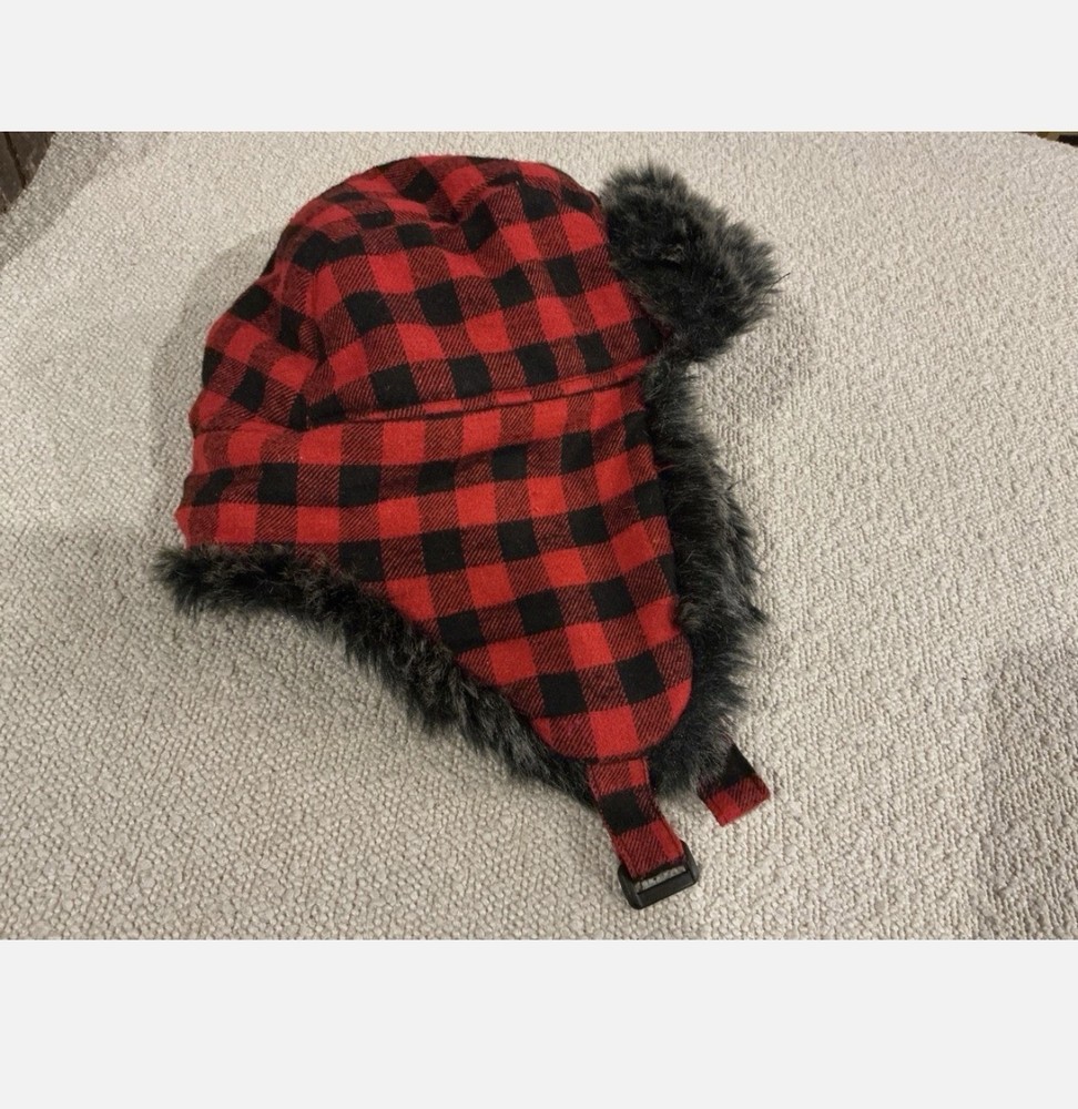 Target Childrens Trapper hat Red plaid