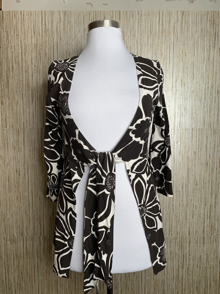 CABI Mod Floral Tie Wrap Tunic Medium