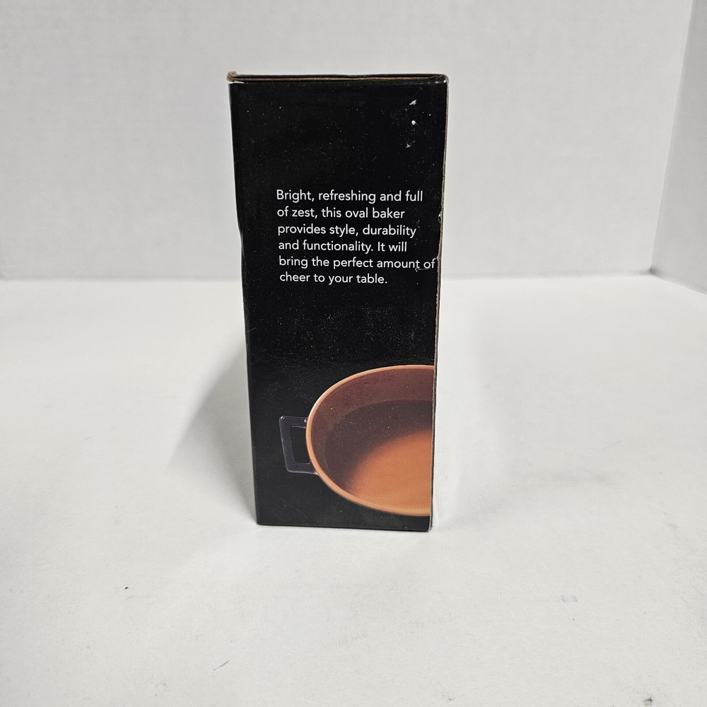 Cuisine Creatives Ceramic Oval Baker 8.85" - White Stoneware Baking Dish