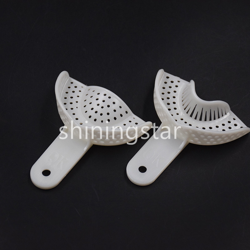 1 Pair Dental Plastic Impression Anterior Trays Model Upper & Lower