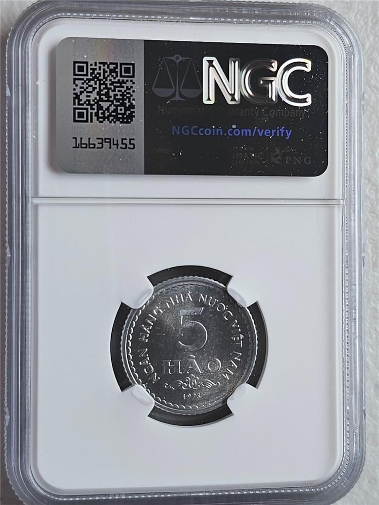 Vietnam 5 Hao 1976 NGC MS 65