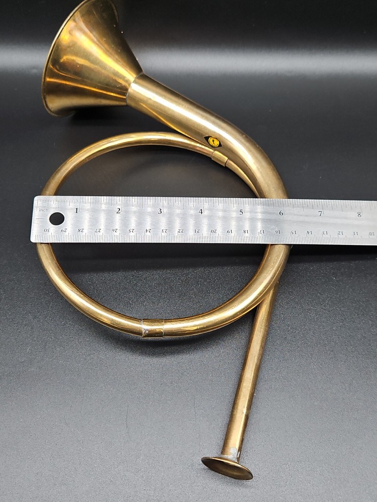 Vintage Decorative Solid Brass Horn India 13"