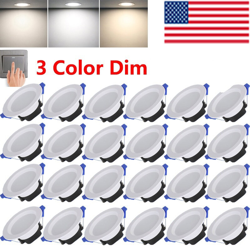 10~30pcs Dimmable LED Downlight 5W Spotlight Recessed Ceiling Panel Light