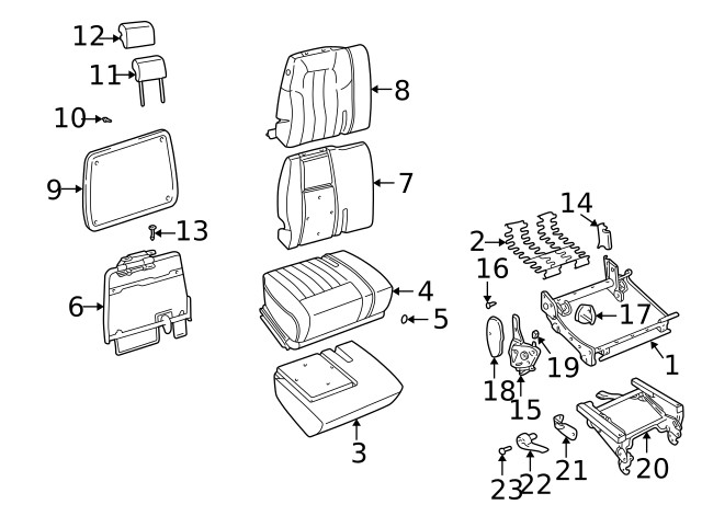 Genuine GM Seat Support 12531929