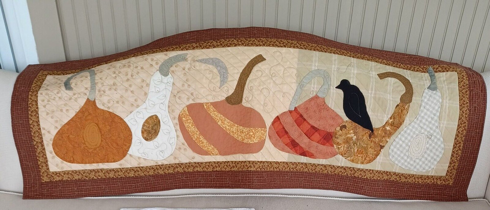 Quilted Table Runner Or wall hanging. Hand Appliqued