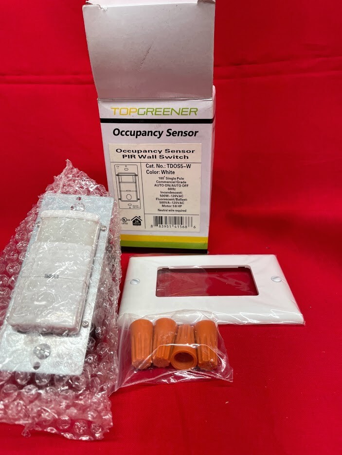 TOPGREENER OCCUPANCY SENSOR PIR WALL SWITCH