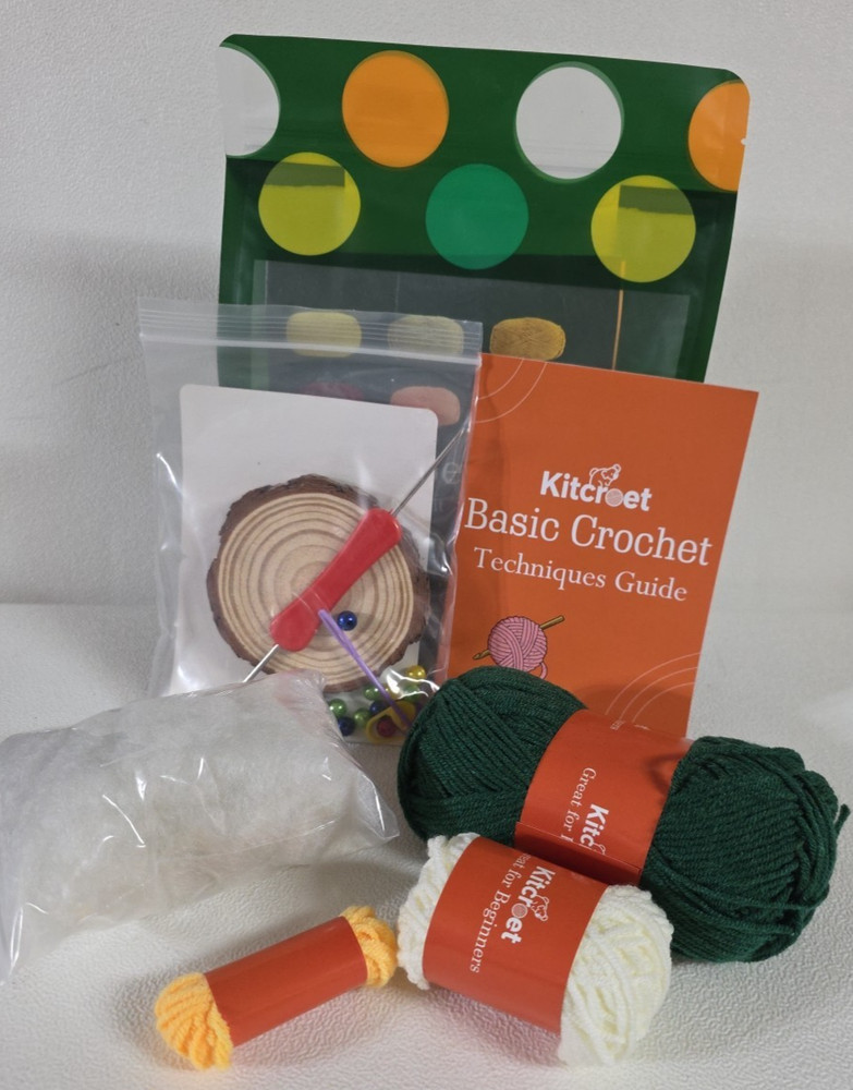 Kitcroet Easy to Learn To Crochet Kit Christmas Tree Craft Video Tutorial Code