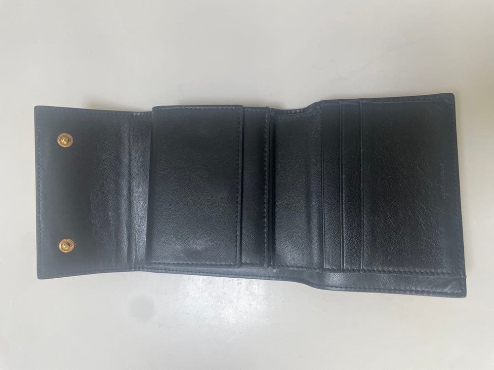 CELINE Black Tri Fold Wallet From Japan