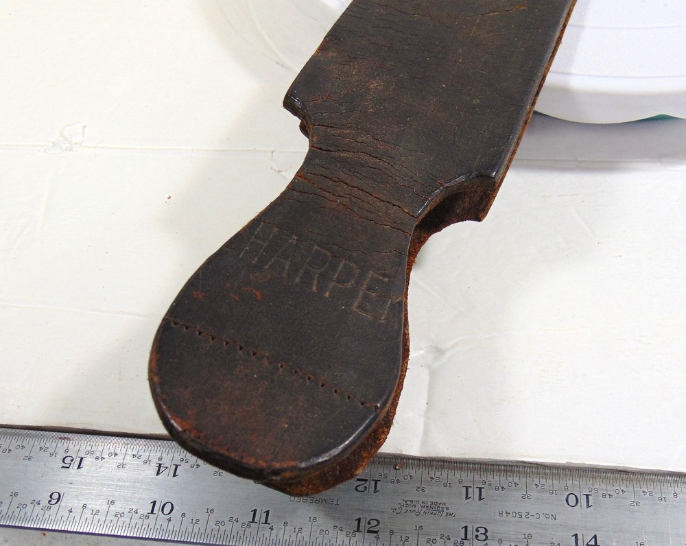Vintage Leather Barbers Sharpening Strop 20" Barber Cavalry