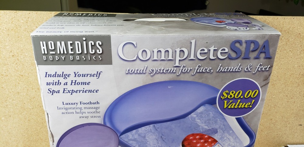 Homedics Complete Spa - Total System for face, hands, feet bath - New Open Box
