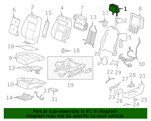 Genuine GM Headrest 85050988