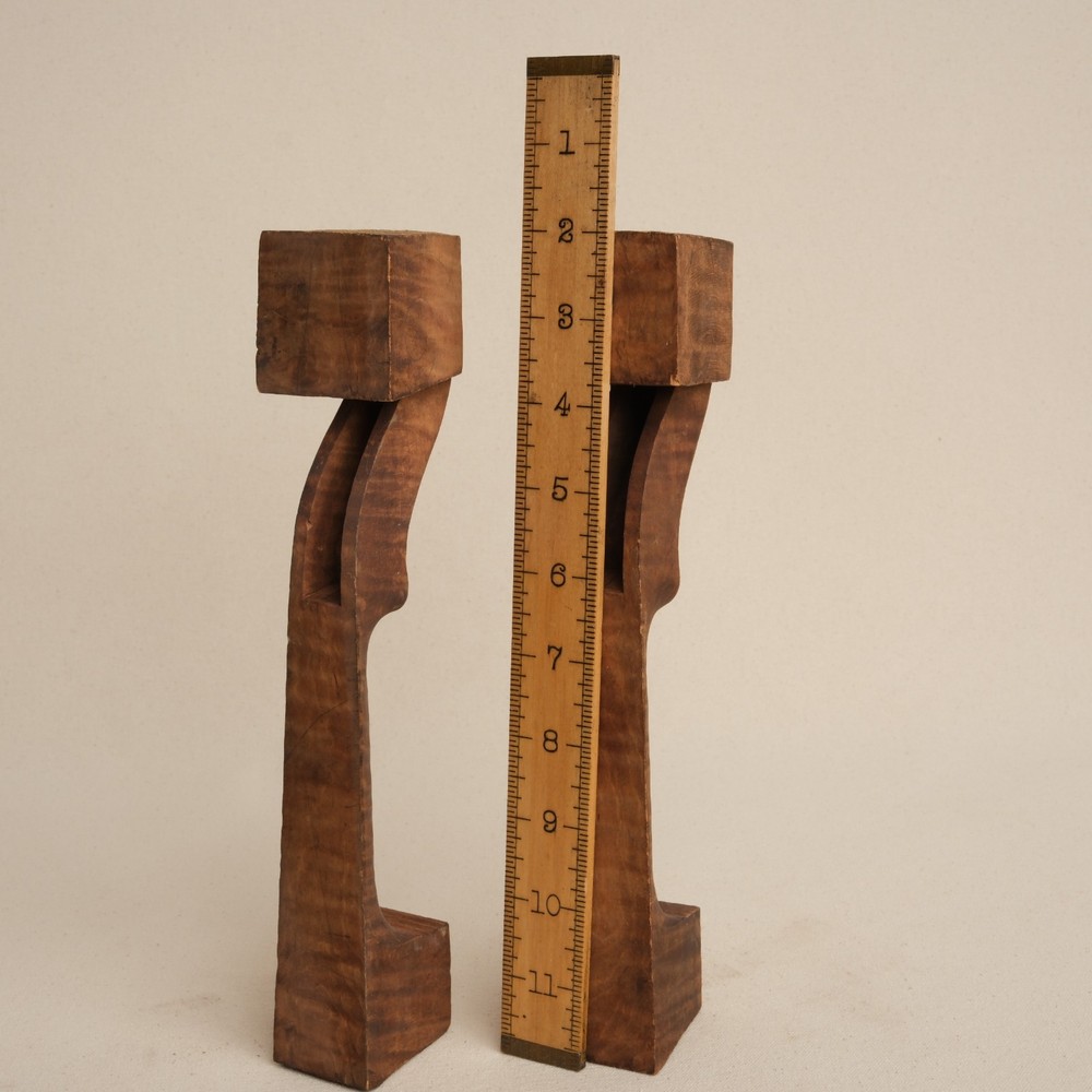 2 Old 4/4 Violin Scrolls Necks #VB273