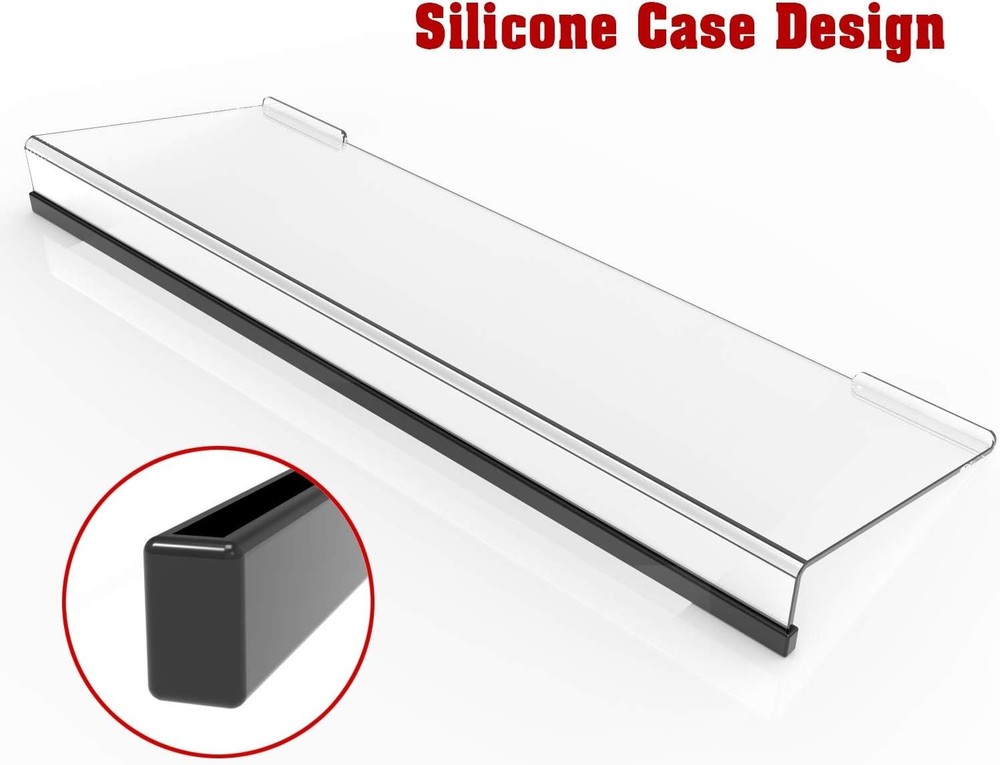 Stylish Ergonomic Computer Keyboard Stand - Clear Acrylic for Modern Workspaces