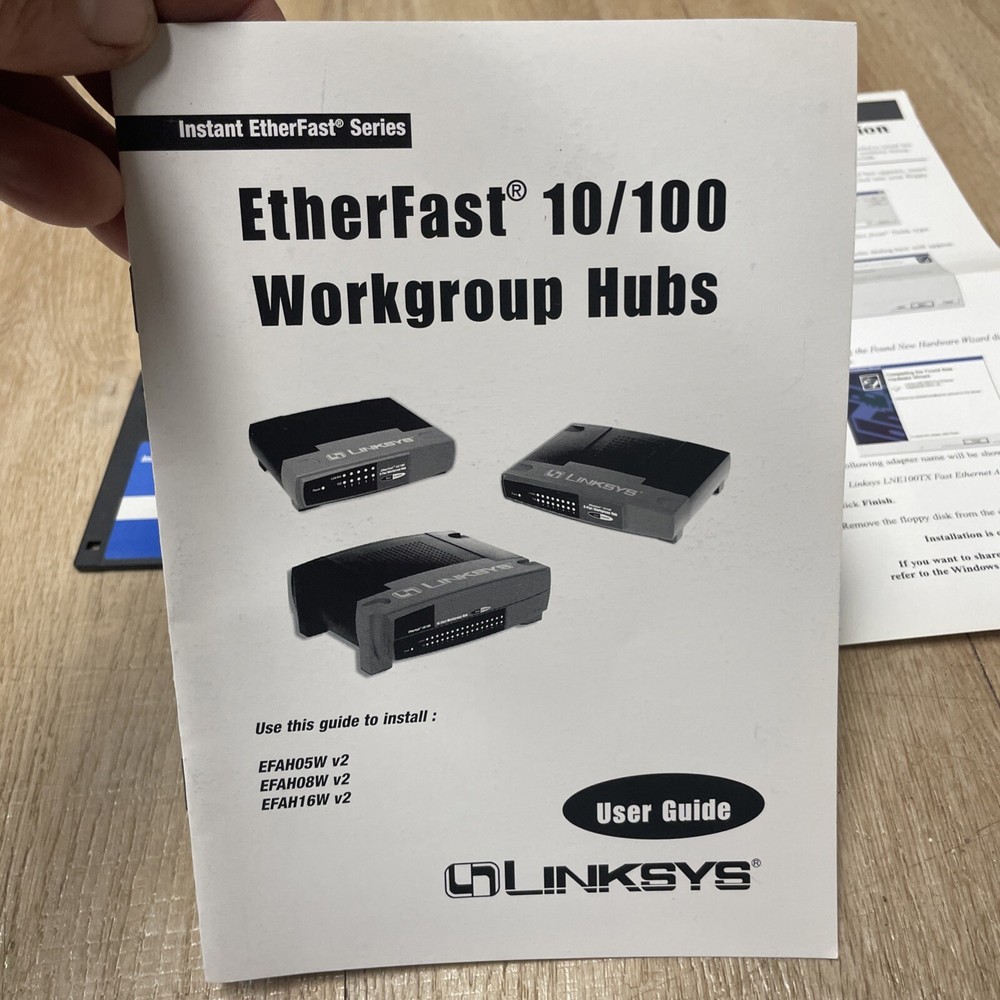 Linksys Instant EtherFast 10/100 Vintage Software & Manuals Lot 2000