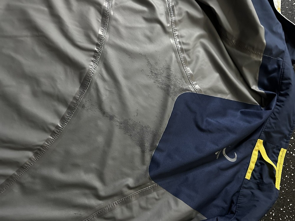 Zero Restriction Tour Series Blue Yellow Full Zip Performance Golf Jacket Size L