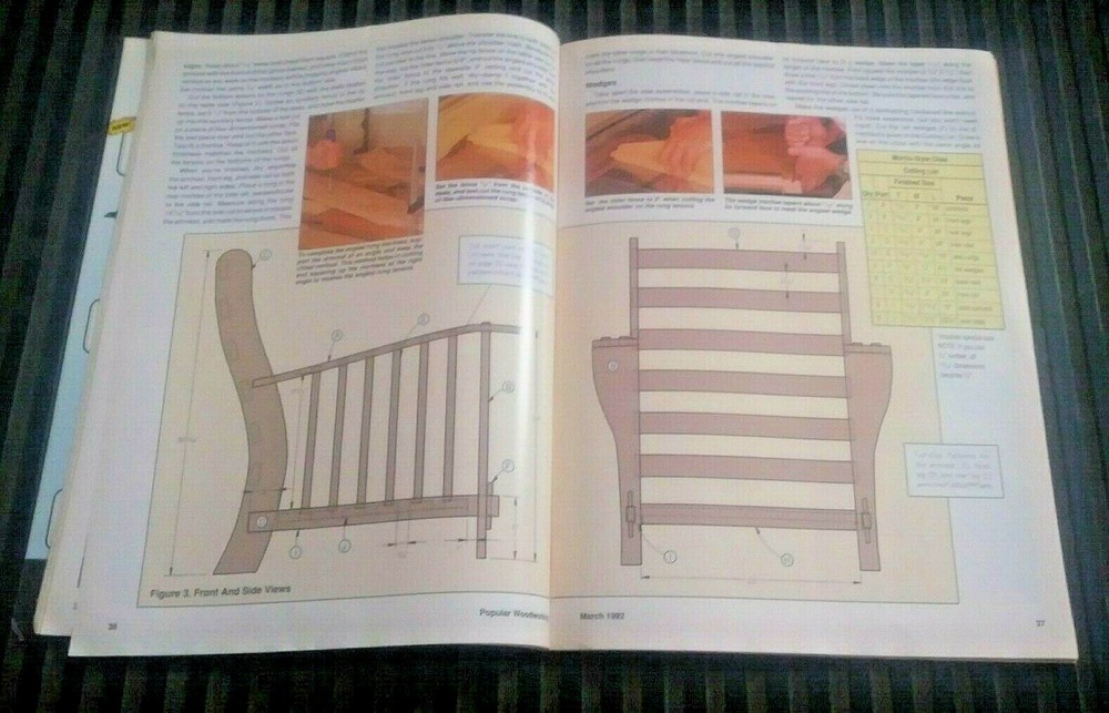 Popular Woodworking Magazine March 1992 # 65 Pull Out Wood Working Patterns